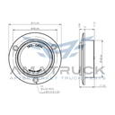 Tro-Grim Plafon Redondo 2 1/2'' Ambar Con Led PL-342CR-SM-A diagrama