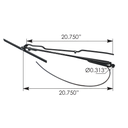 Brazo limpiaparabrisas Kenworth T800 1986 – 2020 Izquierdo Curvo Automann