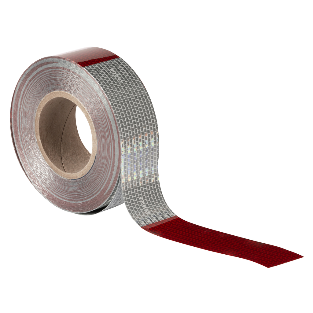 Cinta Reflejante Roja/Blanca 2" x 150' Grote 41160