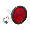 PLAFON REDONDO 4" ROJO GROTE  COMPLETO