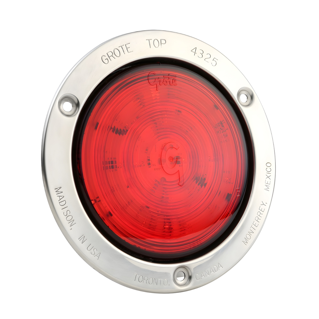Plafon Redondo 4" Rojo Grote  Led C/Aro Ai