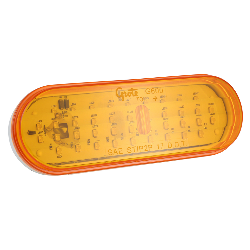 Plafón Ovalado Ámbar LED Económico Grote G6003