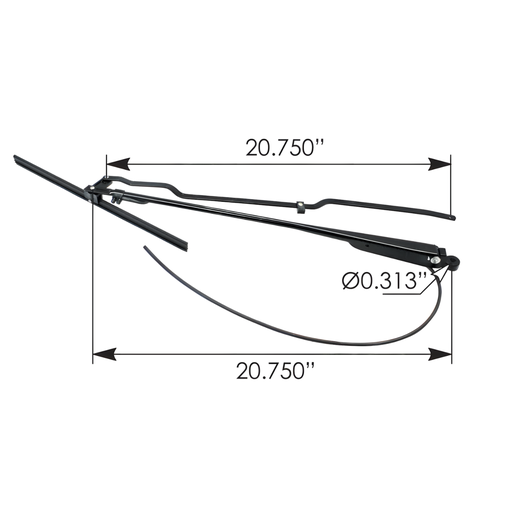 [HLK7017] Brazo limpiaparabrisas Kenworth T800 1986 – 2020 Izquierdo Curvo Automann