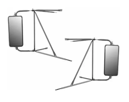 [KW12002] ESPEJO COMPLETO CABINA KENWORTH T800 ACERO INOX JGO