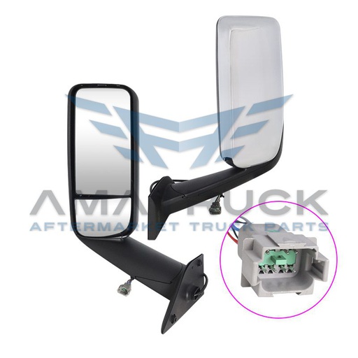 [F14401] ESPEJO COMPLETO CABINA FREIGHTLINER CASCADIA P4 CROM 18+ L 018-3805-23, A22-78606-003