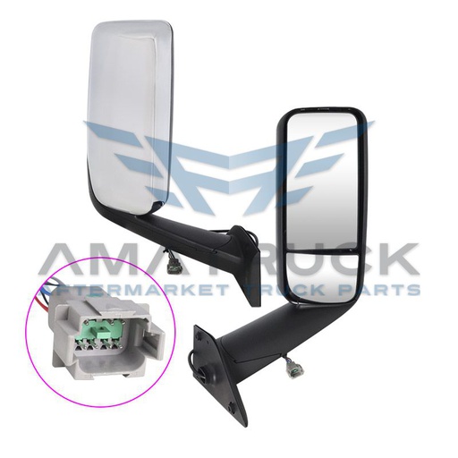 [F14402] ESPEJO COMPLETO CABINA FREIGHTLINER CASCADIA P4 CROM 18+ R A22-78606-003