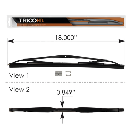[63181] Pluma Limpiabrisas 18  Curva  Tornil Tri63-181 Hlk8318