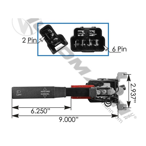 [KW46100] Palanca Direccional Kenworth 577.59006