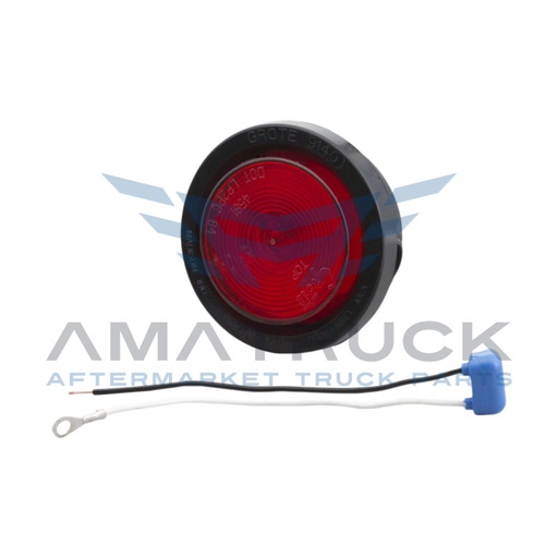 [45042] PLAFON REDONDO 2 1/2" ROJO GROTE  COMPL