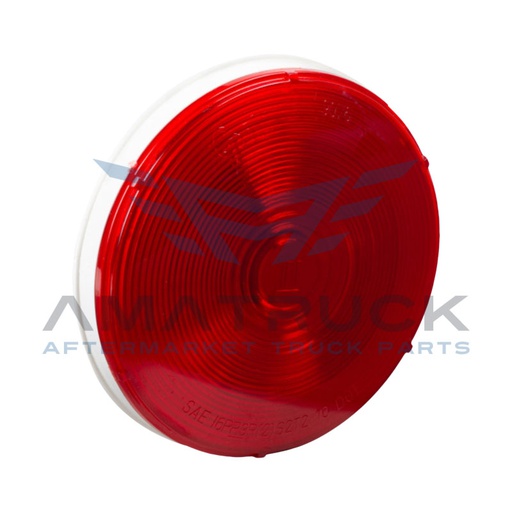 [52922] PLAFON REDONDO 4" ROJO GROTE  SELLADO