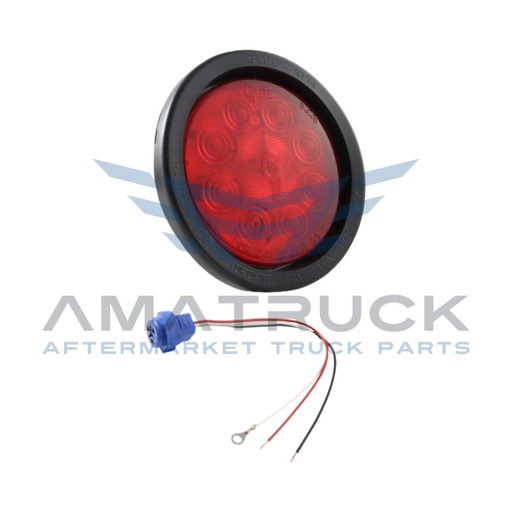 [53462] PLAFON REDONDO 4" ROJO GROTE  10 LED SNOVALADOA