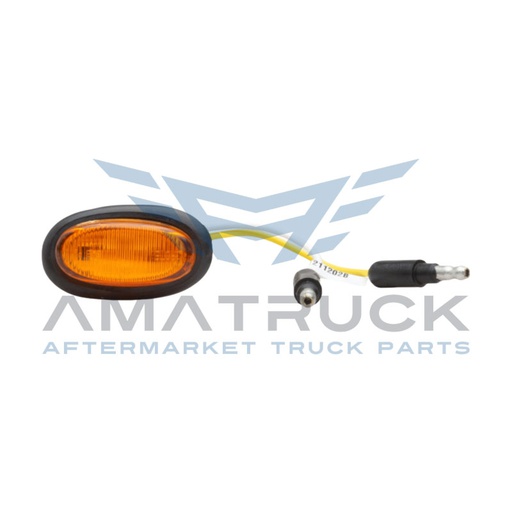 [47963] PLAFON OVALADO AMBAR GROTE 2"LED C/ARO